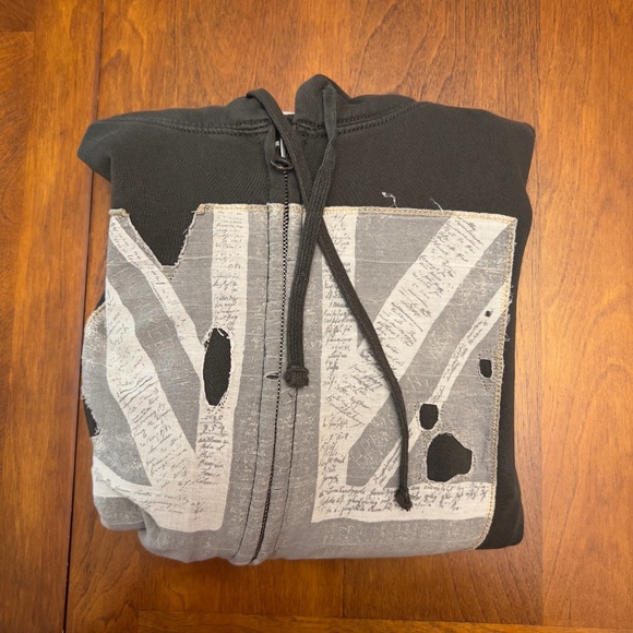 Denim & Supply Union Jack Hoodie, Men's LG, Gray color - Picture 2 of 12